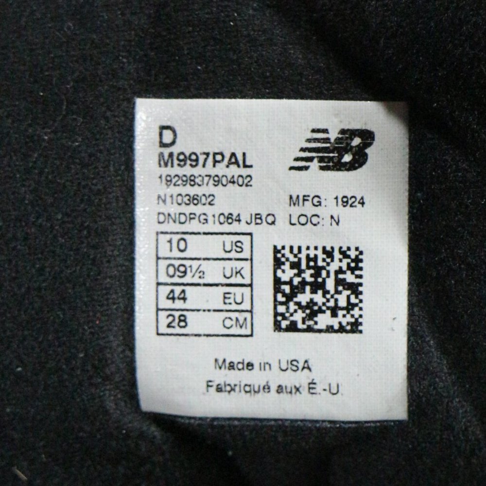 NEW BALANCE 997 Black Beige 'Patchwork' Sneakers Sz 10 Men New In Box - Picture 12 of 13